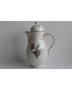Cafetière porcelaine KPM Berlin Allemagne Fleurs papillon