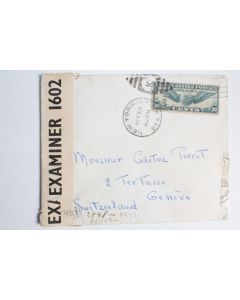 Enveloppe USA censure Allemande Geoffnet 1941