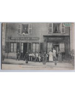 CPA Saône-et-Loire Chauffailles Hôtel de la Paix Perras Jugnet