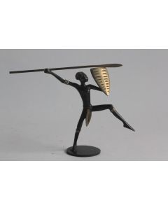 Richard ROHAC Bronze Viennois Guerrier africain Autriche