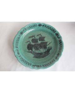 MENELIKA Plat céramique Bateau Suisse