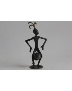 Bronze Viennois Musicien Africain Autriche