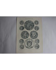 Estampe dessins pour assiettes Journal décoration Aton Seder 1900