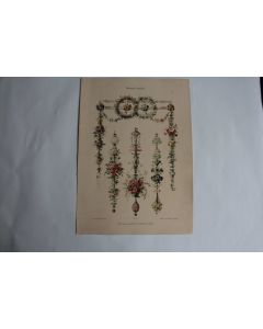 Estampe Fils de Fleurs Journal décoration Aton Seder 1900