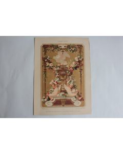 Estampe tapisserie figurative Journal décoration P.V. Galland 1900