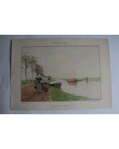 Estampe Canal Néerlandais Journal décoration H. Cassiers 1900