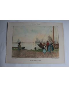 Estampe Rivages Néerlandais Journal décoration H. Cassiers 1900