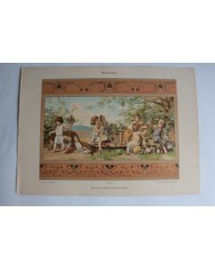 Estampe Vendange Journal décoration G. Sturm 1900