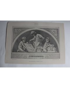 Estampe Lunette Architectes Journal décoration G. Sturm 1900