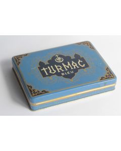 Boîte à Cigarettes tôle Turmac bleu