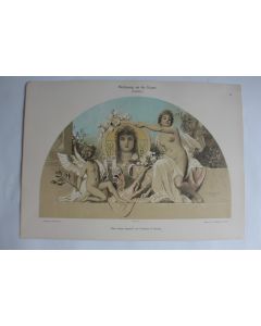 Estampe Lunette Hommage à l'art Journal décoration R. Rössler 1900