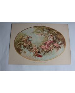 Estampe Plafond Figuratif Journal décoration Gastgeb 1900