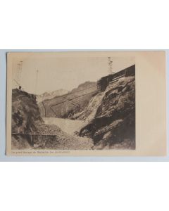 CPA Suisse Le Grand barrage de Barberine en construction