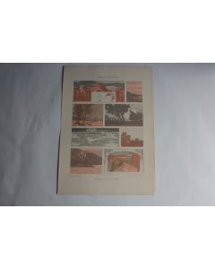 Estampe Paysages scénique Journal décoration Maurice Dufrène 1900