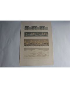 Estampe Frises Paysages Journal décoration Maurice Dufrène 1900