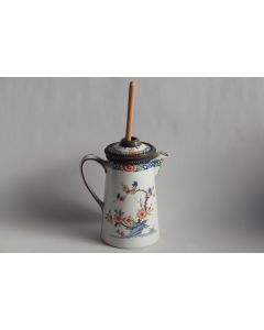Chocolatière porcelaine Chantilly argent Minerve XIXe siècle