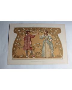 Estampe Allégorie de la danse Journal décoration G. Sturm 1900