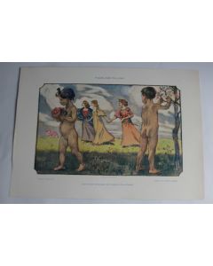 Estampe Remplissage Figuratif Journal décoration Ludwig et Hoffmann 1900