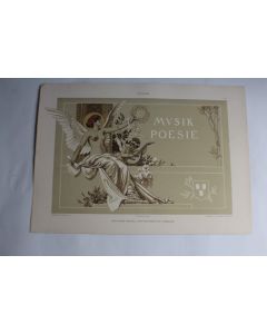 Estampe Diplôme Journal décoration Rud. Rössler 1900