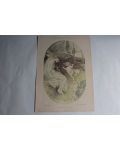 Estampe Éveil printanier Journal décoration Rud. Rössler 1900
