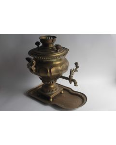 Samovar impérial russe laiton N.I. Goltyakova Toula XIXe siècle