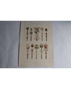 Estampe Hauts des mâts de drapeau Journal décoration Anton Seder 1900