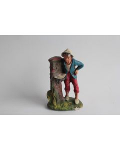 Figurine vintage Composition garçons buvant à la fontaine Italie