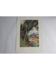 Estampe Paysage décoratif Journal décoration Jul. Menzel 1900