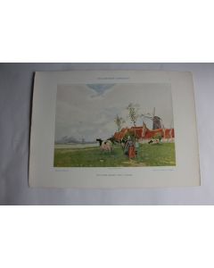 Estampe Paysage Néerlandais Journal décoration H. Cassiers 1900