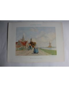 Estampe Paysage Néerlandais Journal décoration H. Cassiers 1900
