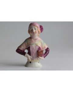 Demi figurine porcelaine Femme Garçonne