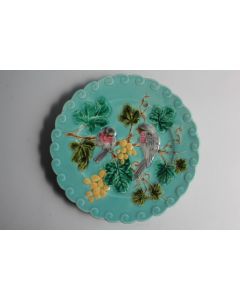 Assiette barbotine Oiseaux Sarreguemines