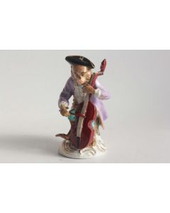 Figurine porcelaine Singe musicien Orchestre Carl Schneider Allemagne