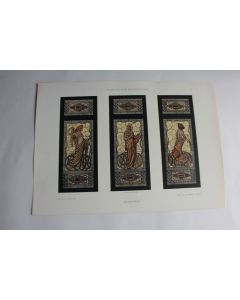 Estampe Motifs figuratifs pour vitraux Journal décoration Josef Goller 1900