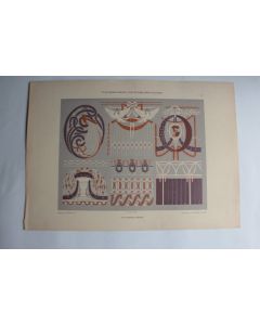 Estampe Décorations pour pochoir Journal décoration Sigmund Imberg 1900