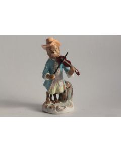 Figurine porcelaine Singe musicien Orchestre Carl Schneider Allemagne