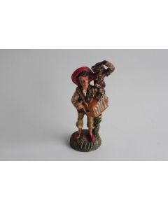 Figurine vintage Composition Métier musicien singe Italie
