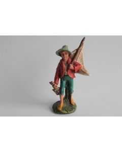 Figurine vintage Composition Métier pécheur Italie