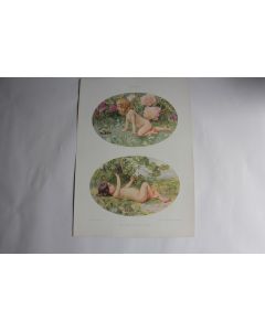 Estampe Nue d'enfants Journal décoration G. Sturm 1900