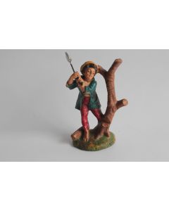 Figurine vintage Composition Métier bûcheron Italie