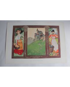 Estampe En automne Journal décoration Erwin Puchinger 1900