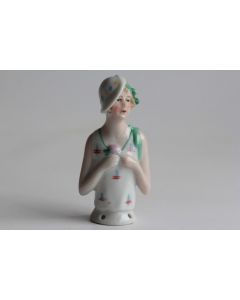 Demi figurine porcelaine Femme Art déco