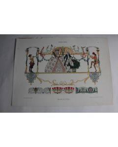 Estampe Scène Rococo Journal décoration Joh. Jos. Fritsch 1900