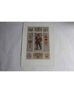 Estampe Ornementations moderne Journal décoration Arno Drescher 1900