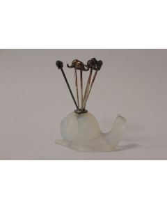 SABINO Porte-piques à escargot verre opalescent
