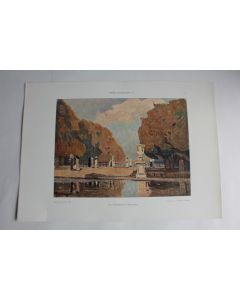 2 Estampes Paysages parc Journal décoration R. Hellwag 1900