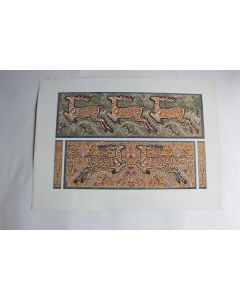 Estampe Frises cervidé Journal décoration André Vlaaderen 1910