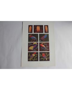 Estampe oiseaux stylisés Journal décoration P. Lindner 1910