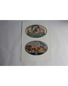 Estampe Remplissages Figuratif Journal décoration Karl Fuchs 1910