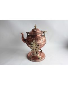 Ancienne Théière Bouilloire cuivre repoussé
